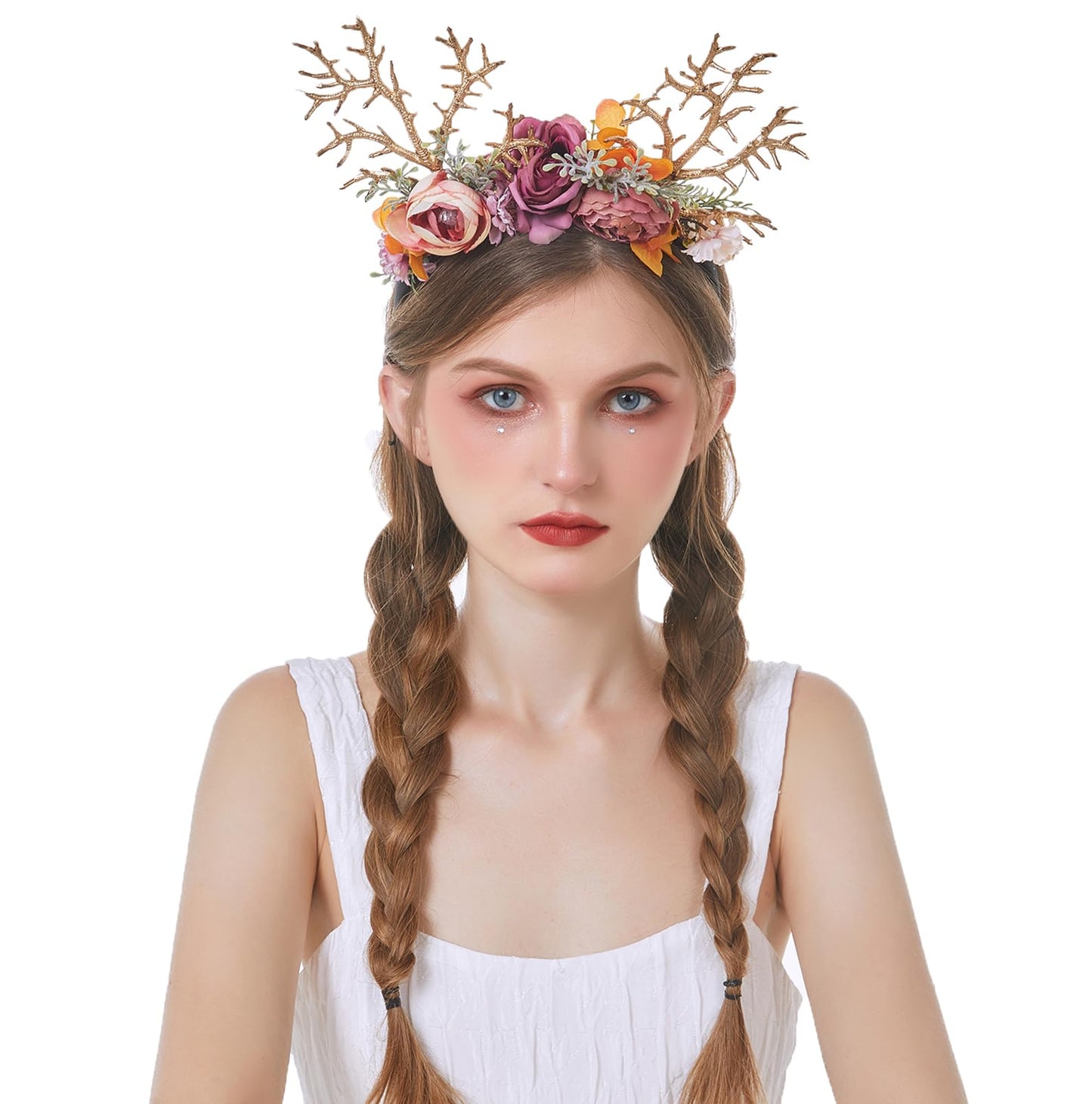 Vivivalue Floral Crown Girl Floral Headband Flower Headpiece Halo Wedding Party Photos I