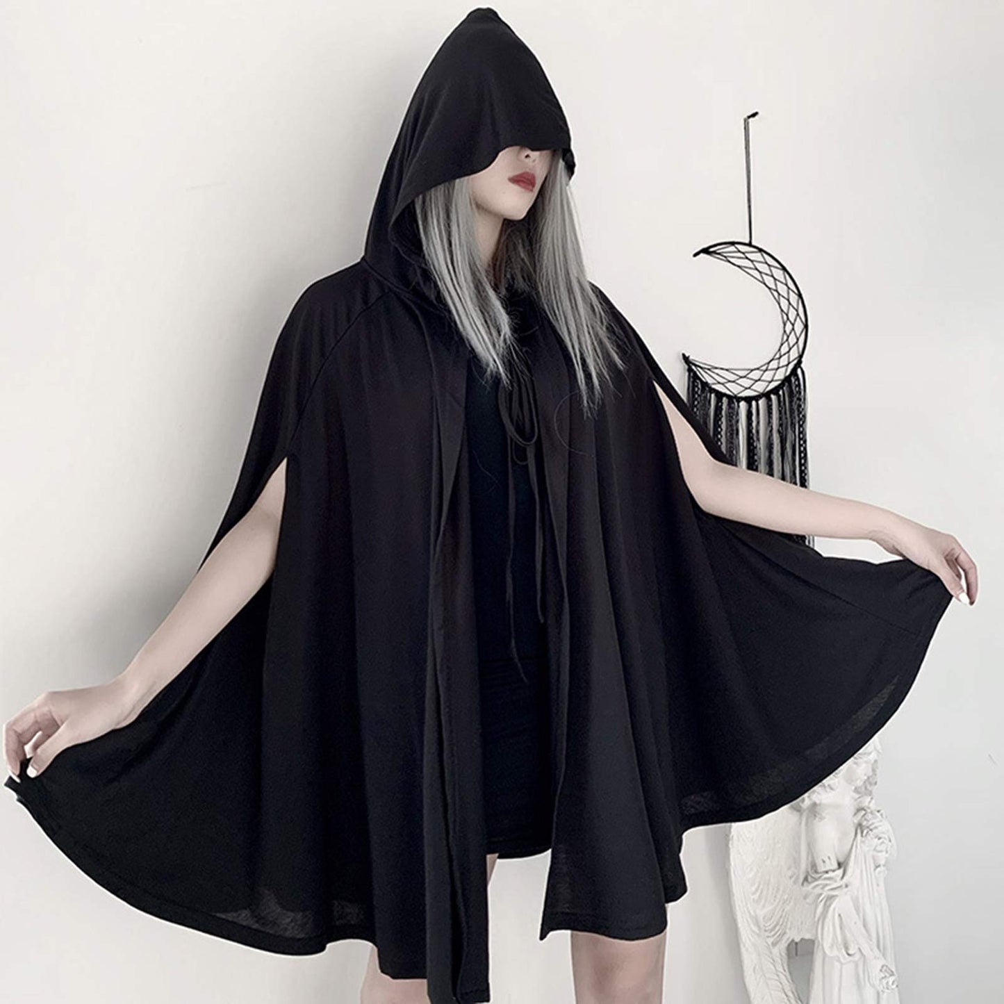 Women's Calf Length Cotton Lining Cloak