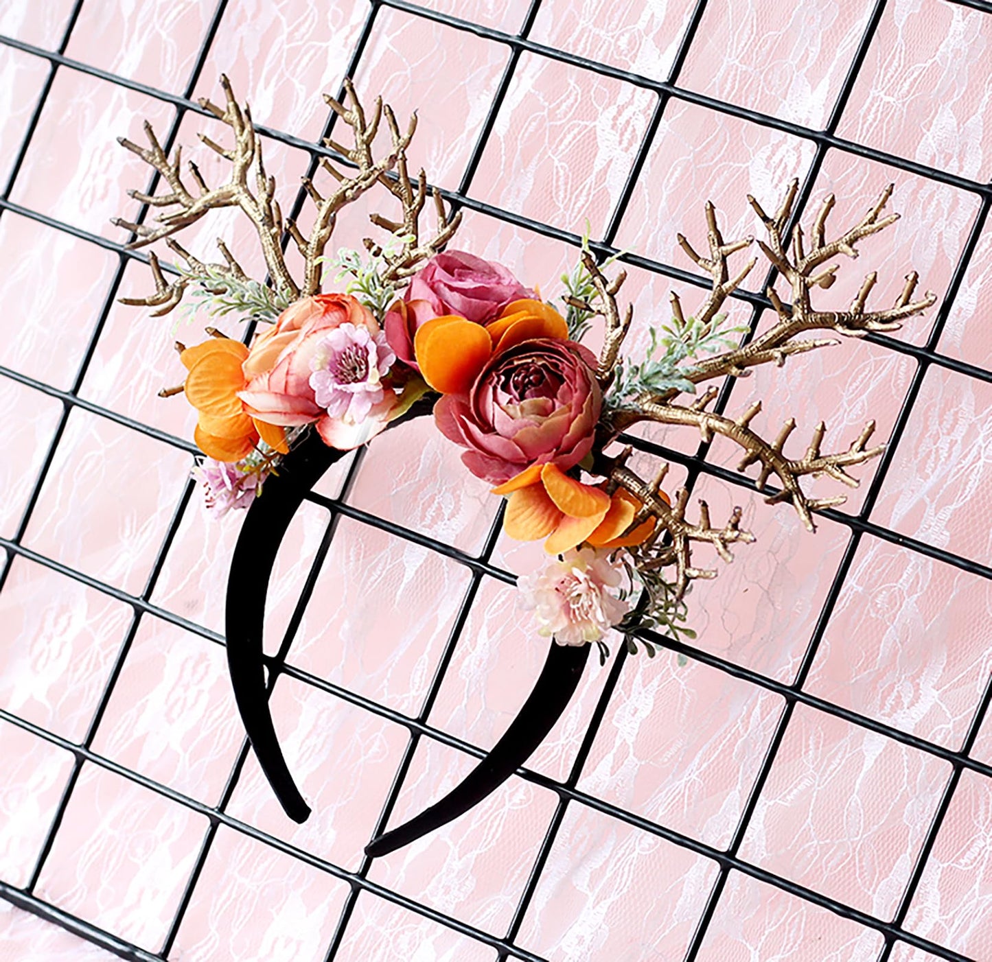 Vivivalue Floral Crown Girl Floral Headband Flower Headpiece Halo Wedding Party Photos I