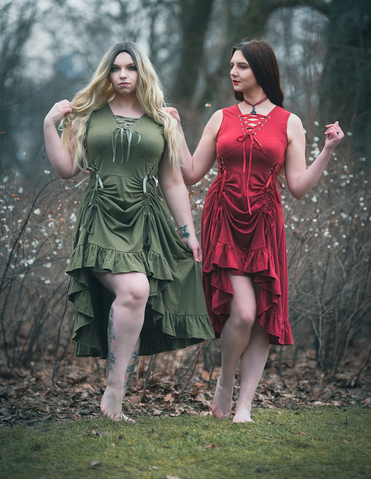 Scarlet Darkness Renaissance Faire Costume Women Lace Up