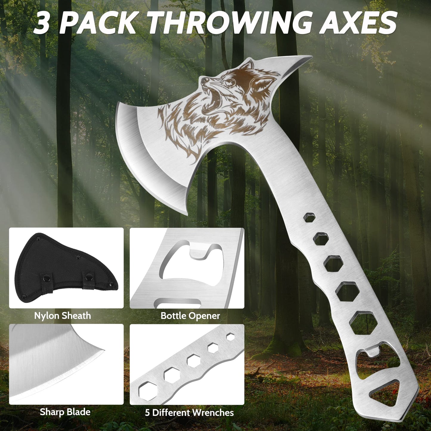 Fenrir Dread Wolf Throwing Axe Set