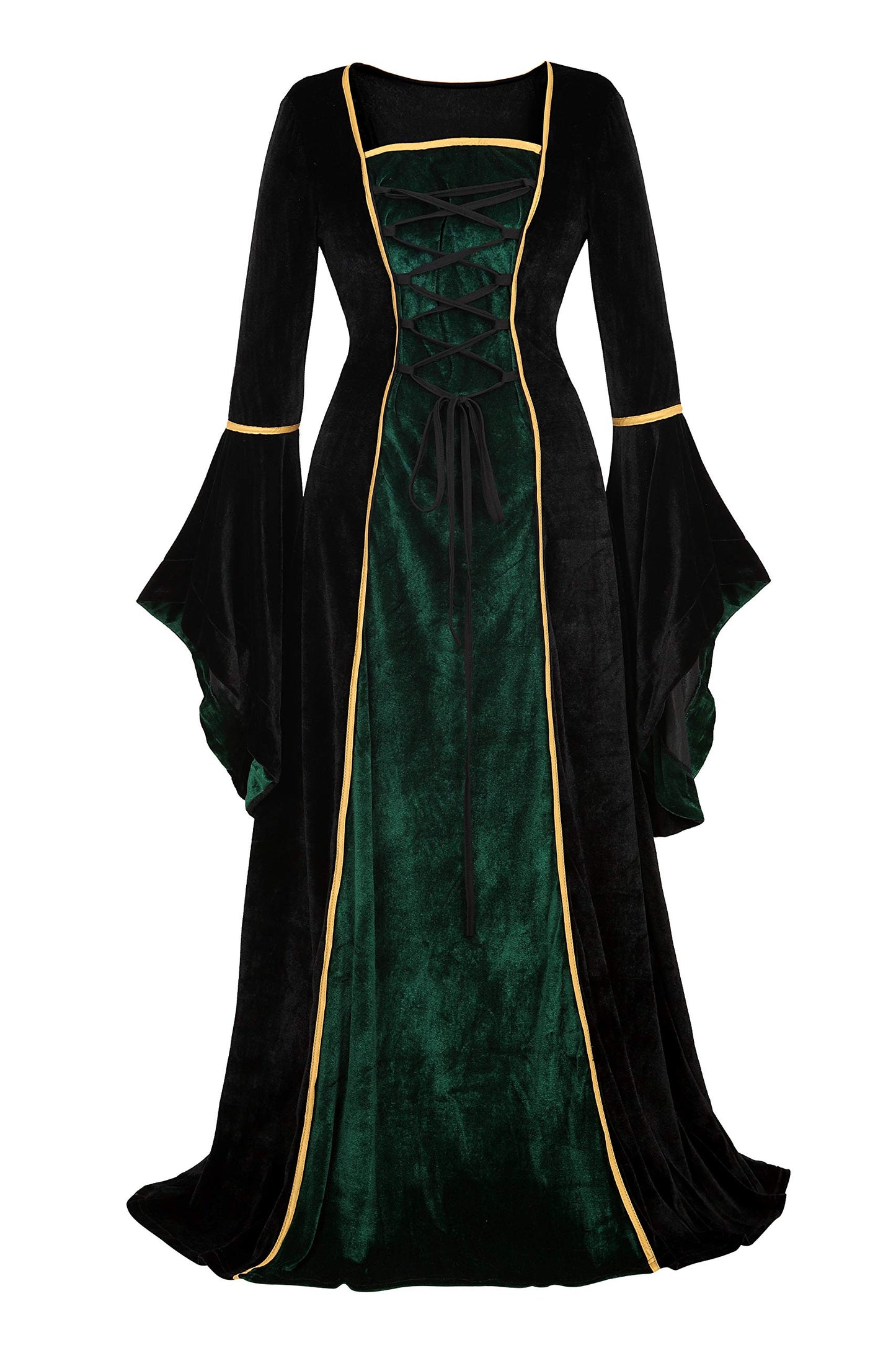 Medieval Dresses For Women Black Renaissance Dress Women Costumes Halloween Plus Size Witch Costume X-Small Blue6508