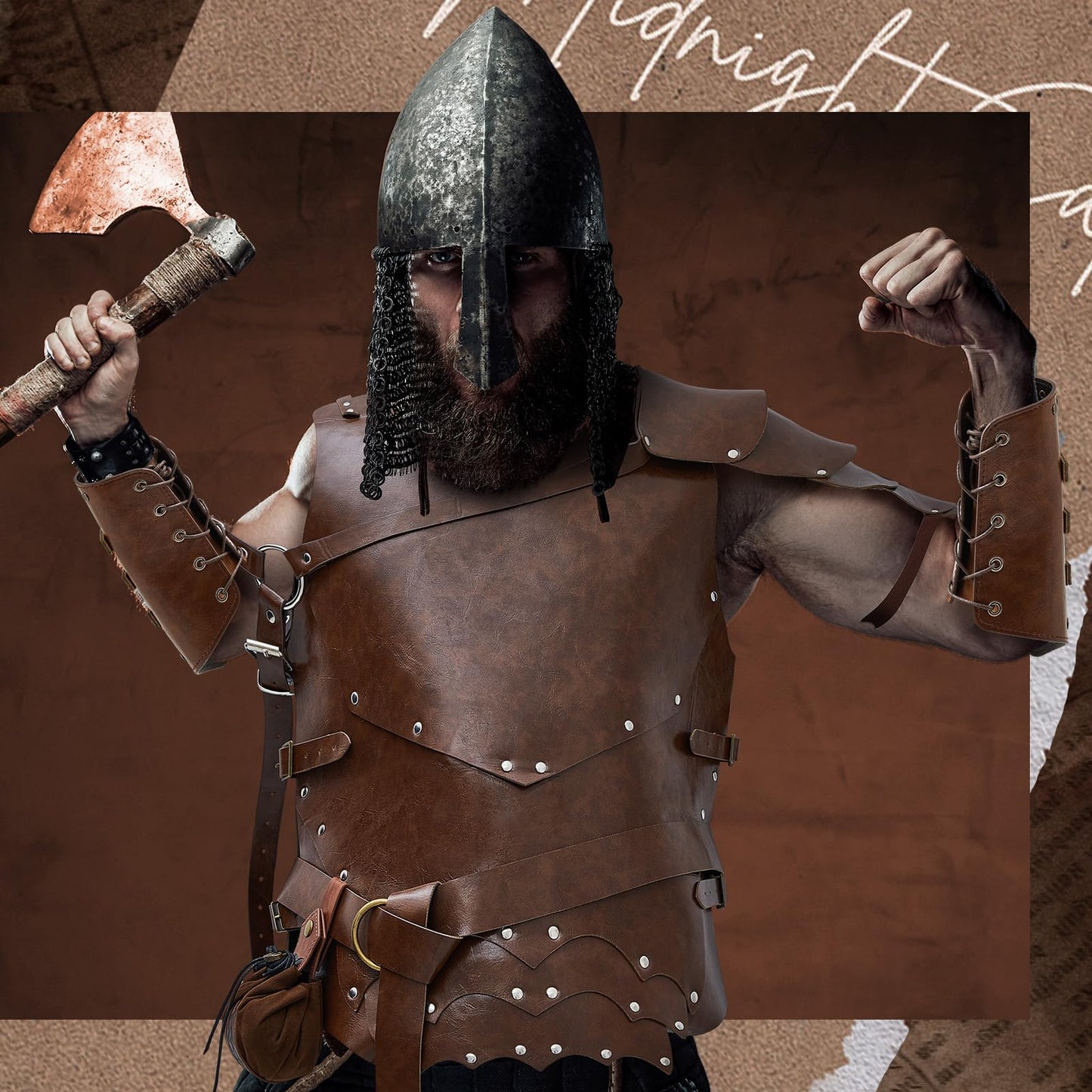 Medieval Viking Costume Warrior Set 5 Pcs
