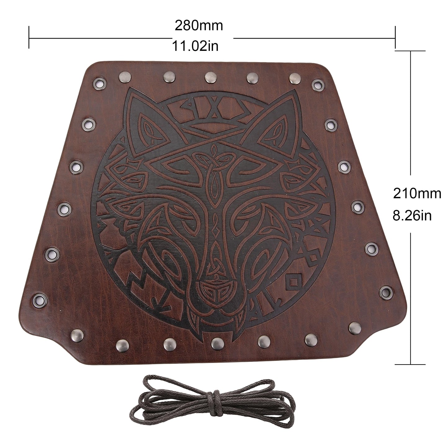 JAOYU Leather Bracer Medieval Vambrace Wrist Armor Arm Cuff Viking Arm Guard Leather Gauntlet Wristband LARP Accessories 2PCS Jyph060-brown