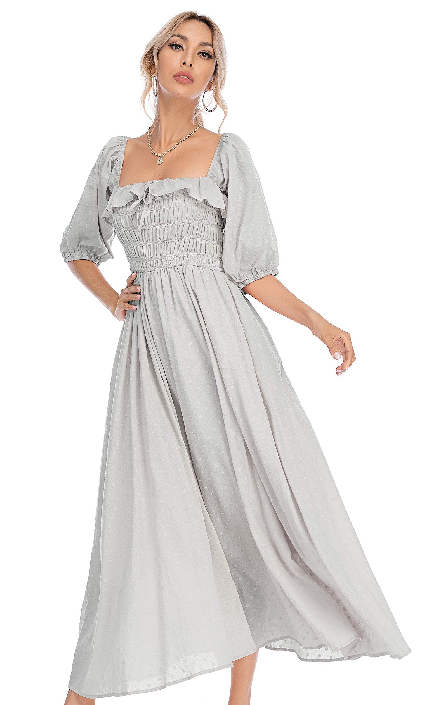 Half Sleeve Linen Dress