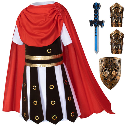 Child Medieval Roman Warrior Knight Renaissance Performance Costume