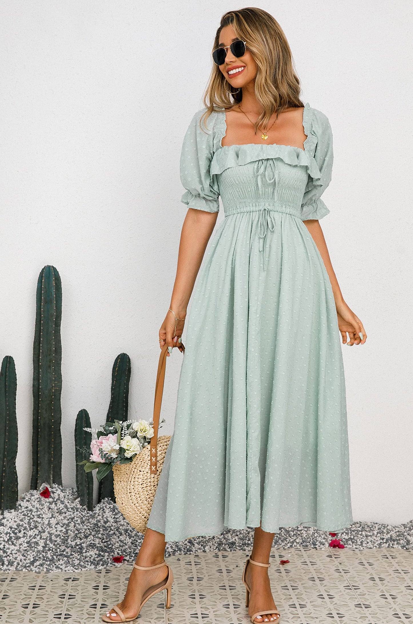 Half Sleeve Linen Dress