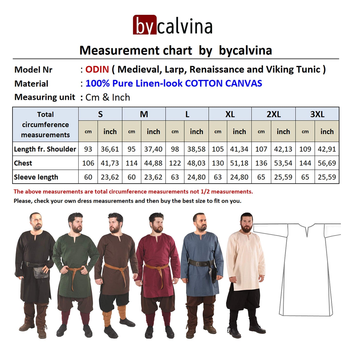 Medieval, Viking and LARP Undertunic