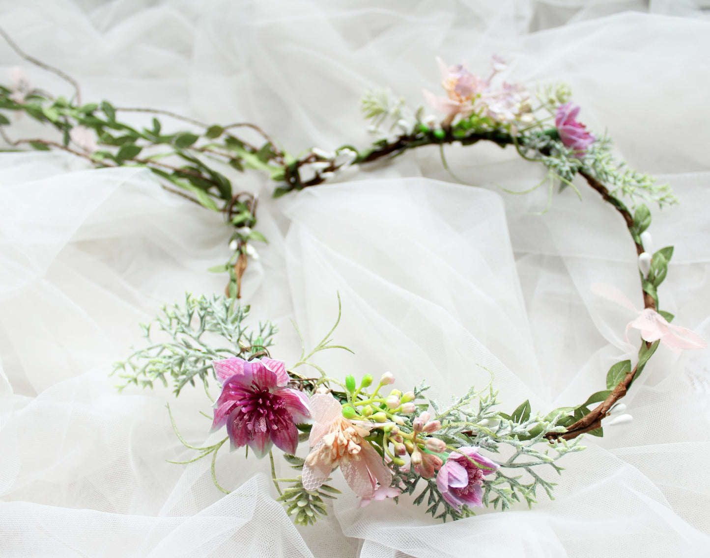 Vivivalue Floral Crown Girl Floral Headband Flower Headpiece Halo Wedding Party Photos I