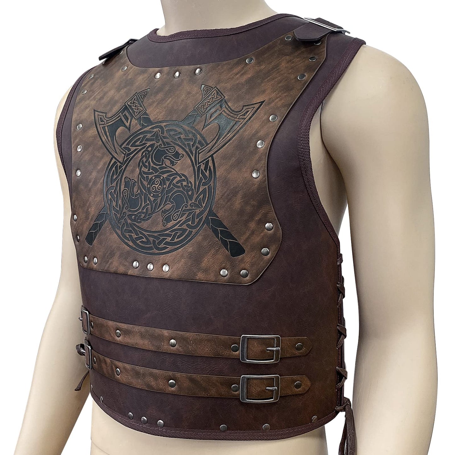 HiiFeuer Viking Warrior PU Leather Chest Armor