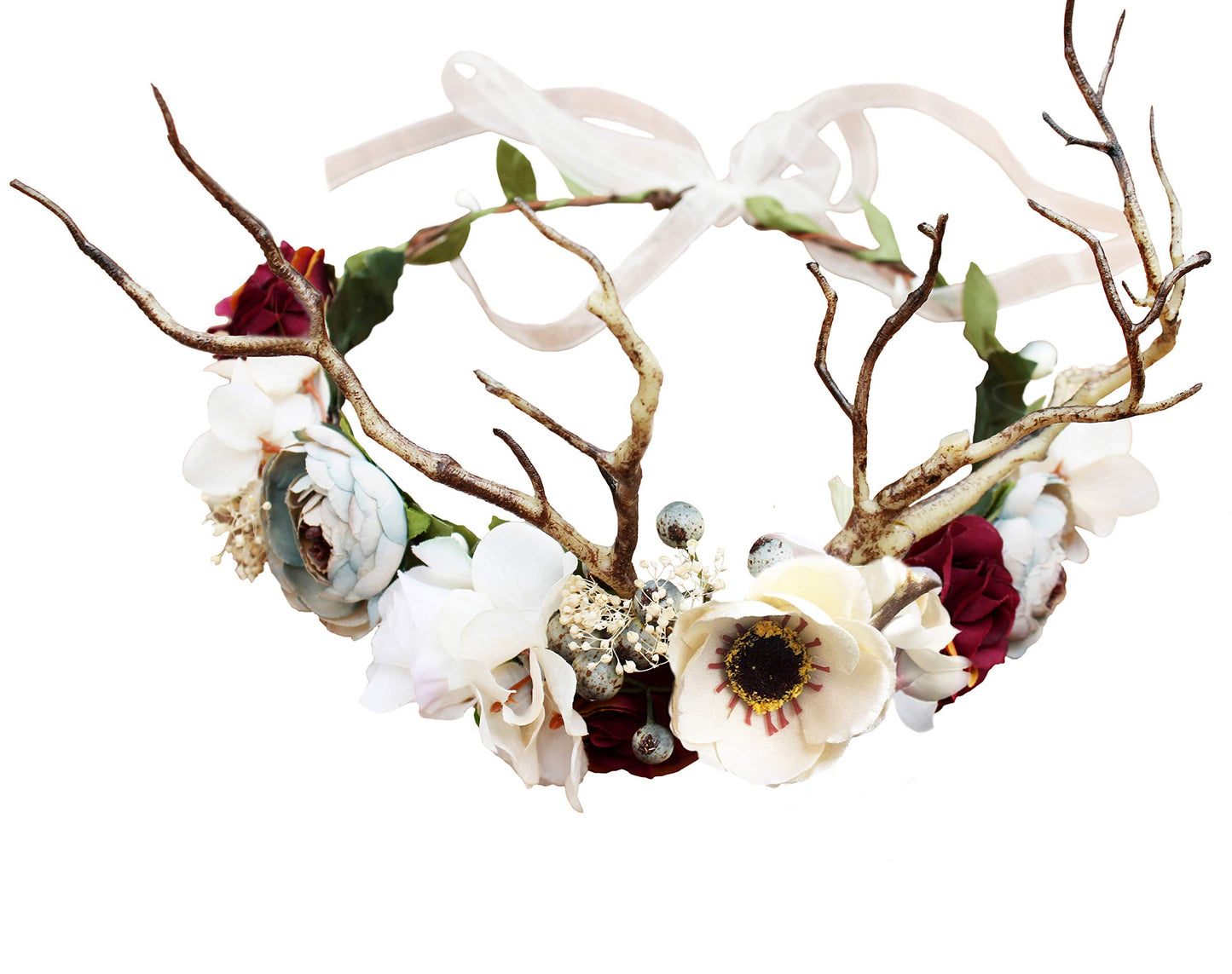 Vivivalue Floral Crown Girl Floral Headband Flower Headpiece Halo Wedding Party Photos I