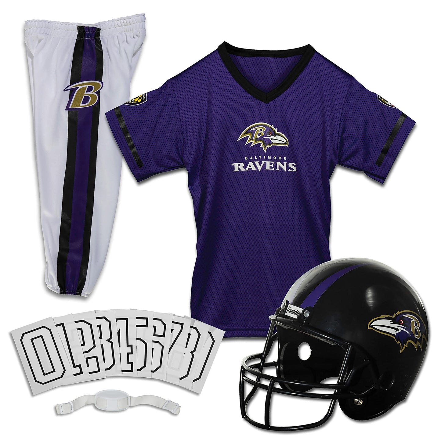 Franklin Sports NFL Youth Football Uniform Set for Boys & Girls - Includes Helmet, Jersey & Pants with Chinstrap + Numbers Minnesota Vikings Medium