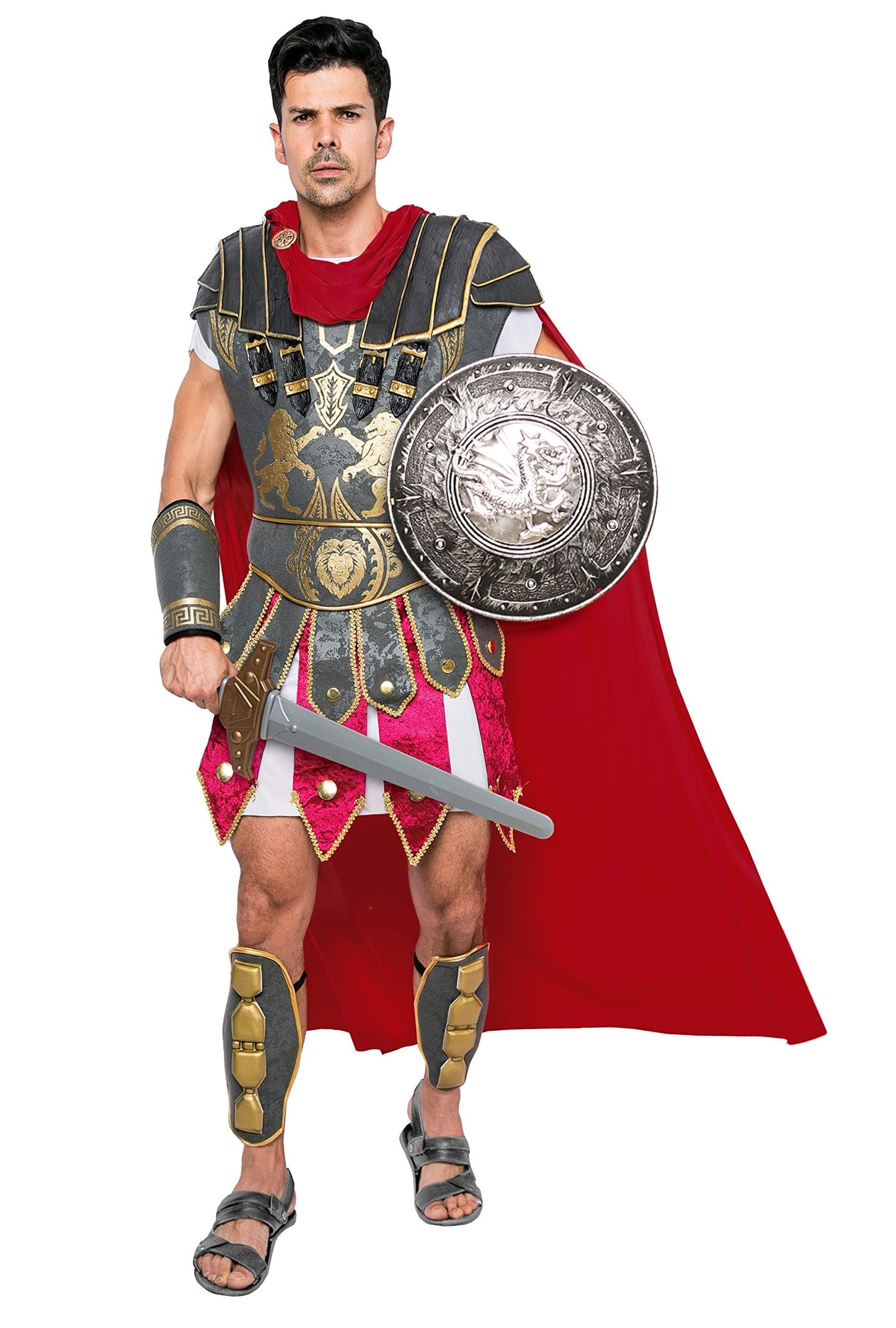 Spooktacular Creations Brave Men’s Roman Gladiator Costume Set for Halloween Audacious Dress Up Party XLarge