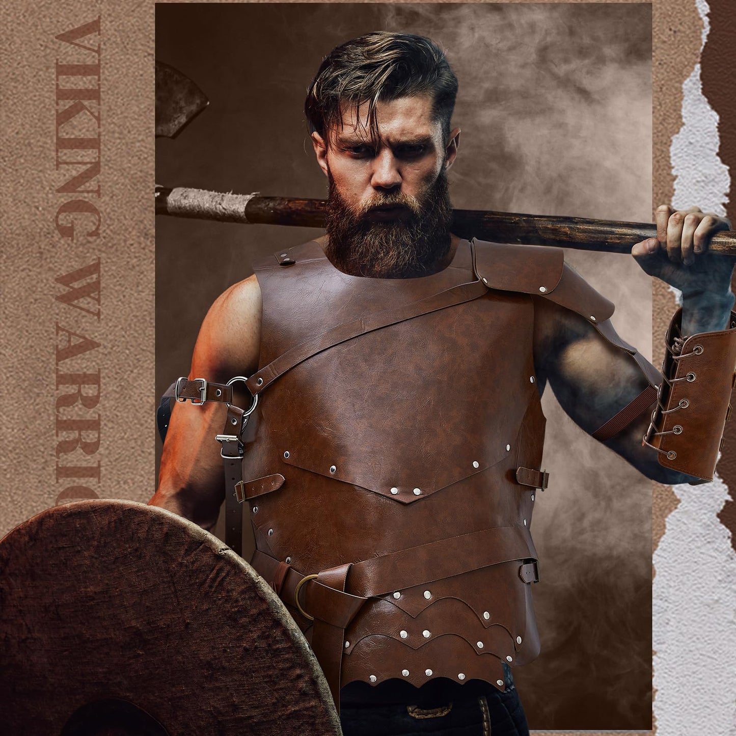 Medieval Viking Costume Warrior Set 5 Pcs