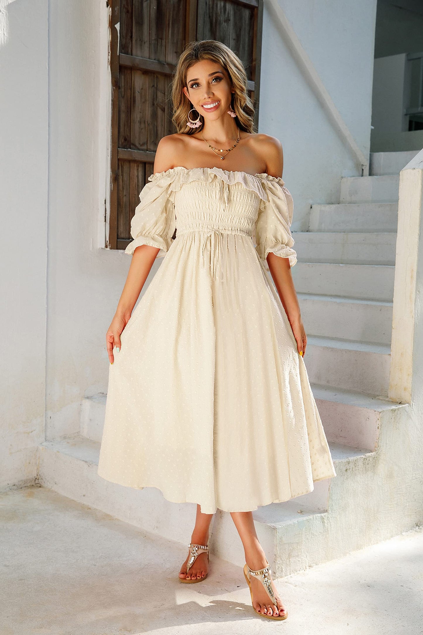 Half Sleeve Linen Dress