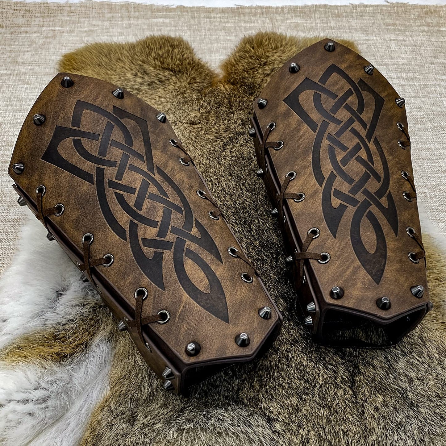 Leather Bracer Arm Cuff Armor Medieval Vambrace