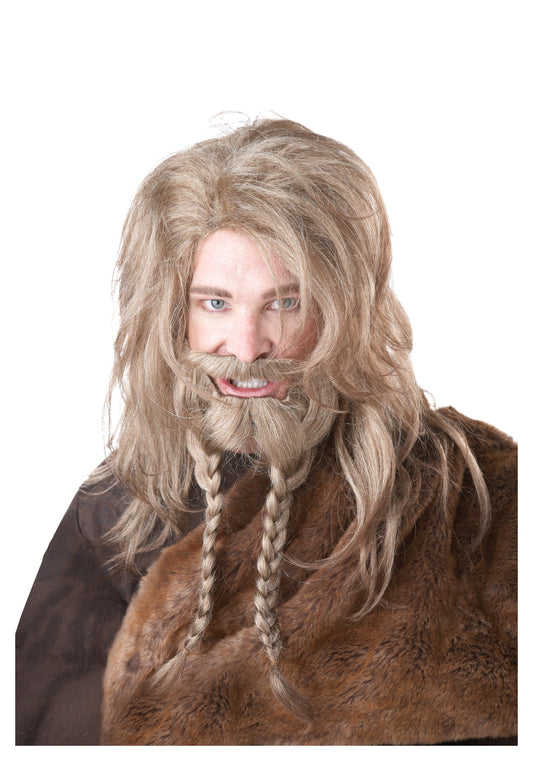 Women's Viking Wig Beard and Moustache