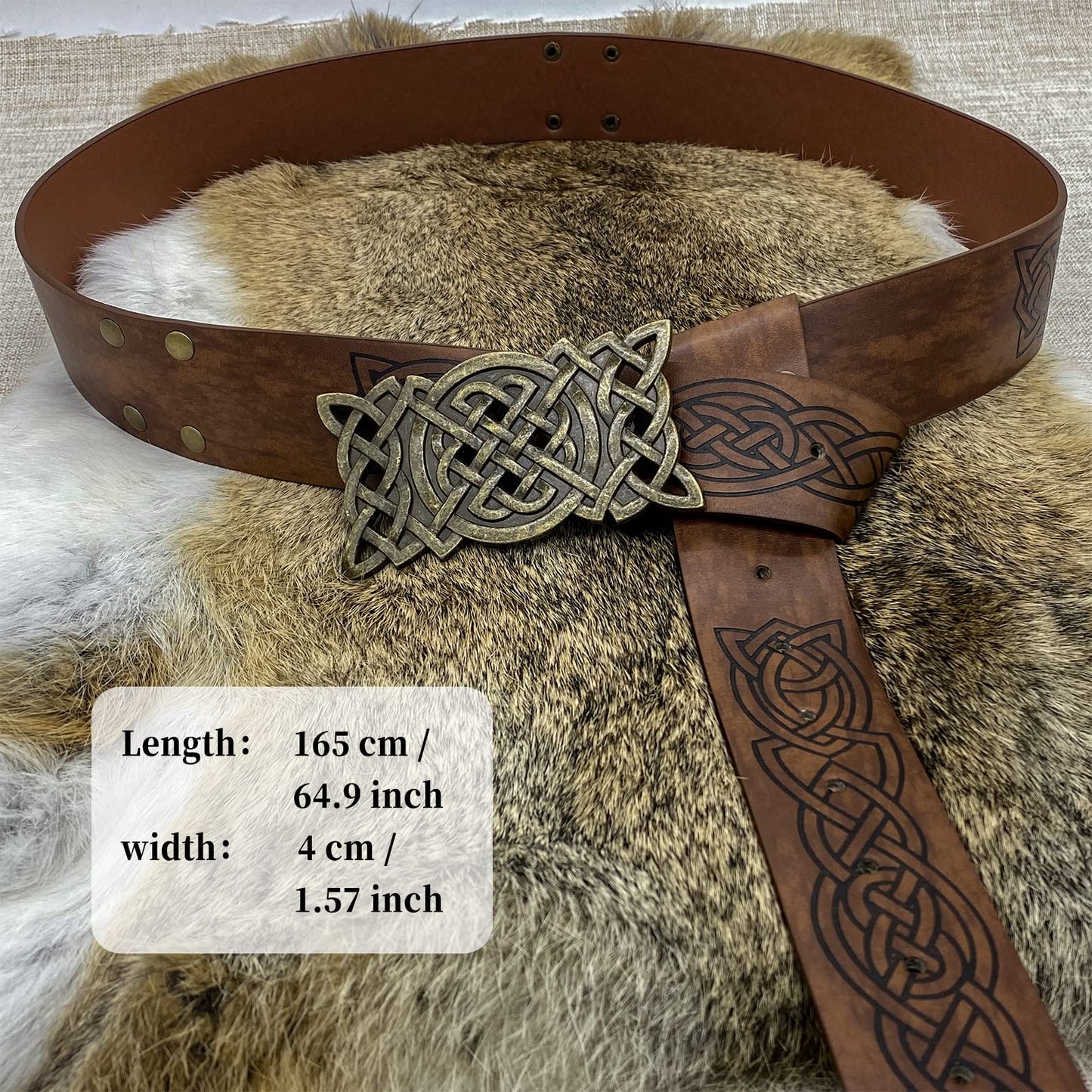 Viking Embossed Buckle Belt