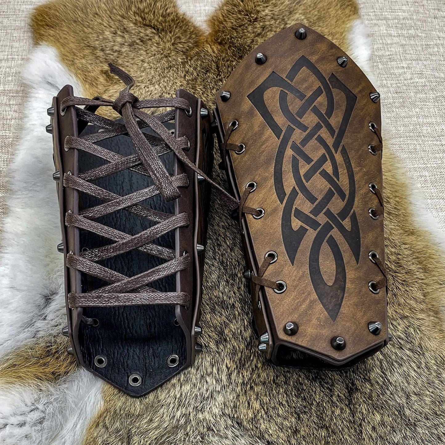 Leather Bracer Arm Cuff Armor Medieval Vambrace