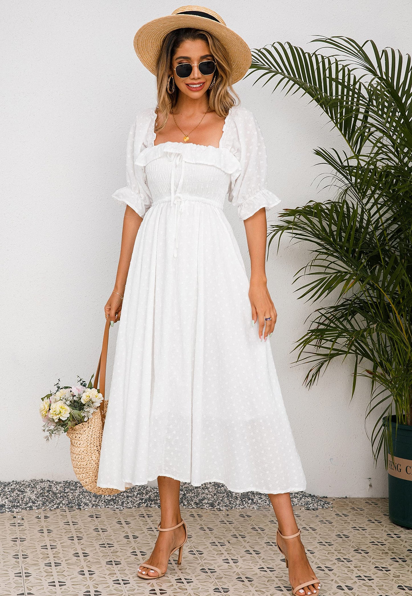 Half Sleeve Linen Dress