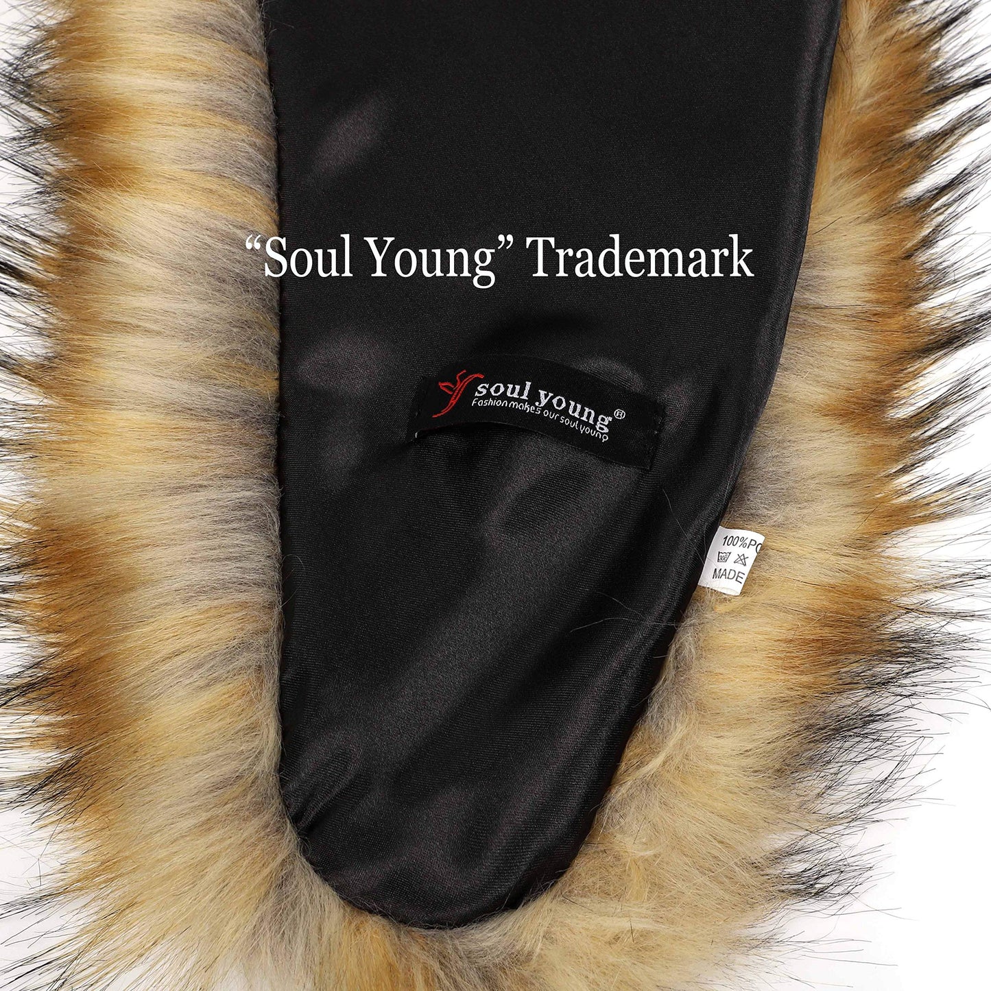 Soul Young Faux Fur Collar Women's Neck Warmer Scarf Wrap 80cm,31.5in A-nature