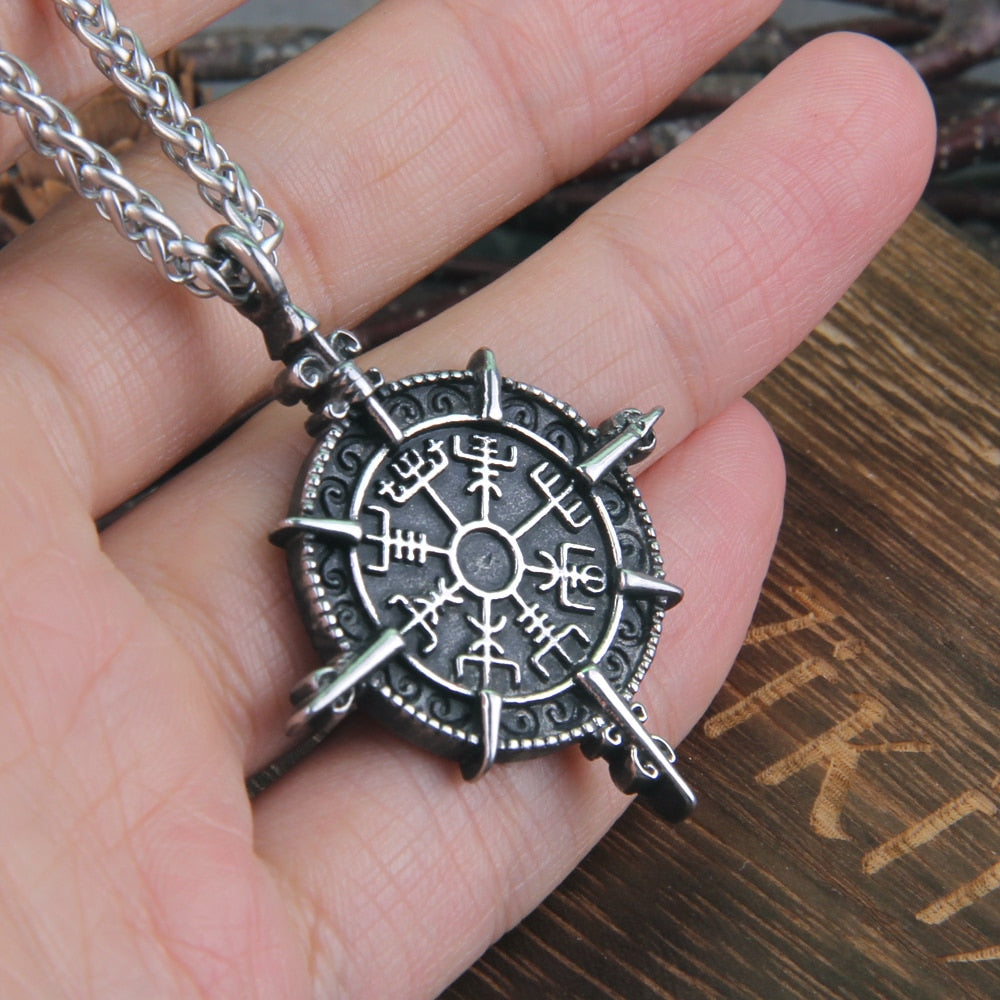 Vegvisir Viking Compass Necklace