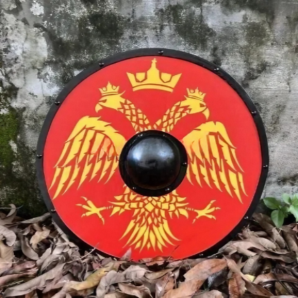 Double-Headed Eagle Smooth Medieval Shield, 24"